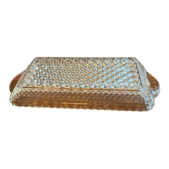 Vintage Anchor Hocking “Wexford” cranberry sauce tray. Mint condition - Picture 3 of 4